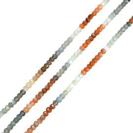 Maansteen Facet 4 x 5 mm Kralen