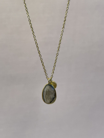 Labradorite Drop Necklace Gold Vermeil / Muja Juma