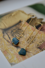 Rocky Apatiet Earchains - Gold Vermeil