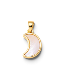 Parelmoer Celestial Moon Hanger - Gold Plated