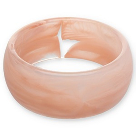 Bangle Licht Roze / Wit - Resin
