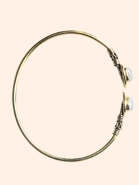 Tribal Maansteen Bangle - Brass
