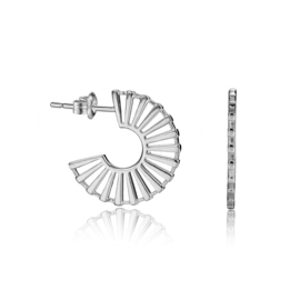 Sunshine Semi-Hoop Earstuds Sterling Silver
