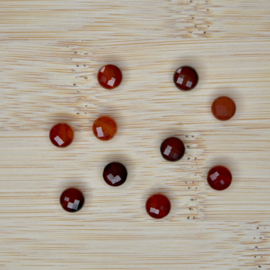 Carneool Facet Coin Kralen (10 pcs)