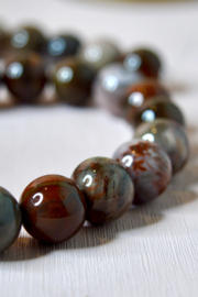 Versteend Hout 12 mm Kralen