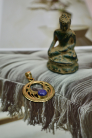 Lapis Lazuli Boho  Hanger - Brass