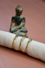 Labradorite & Amazonite Ring Gold Vermeil / Muja Juma