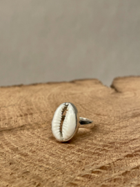 Cowrie Shell Ring Sterling Silver