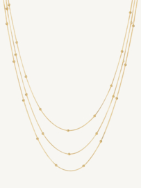 Triple Bead Necklace – Stainless Steel Gold