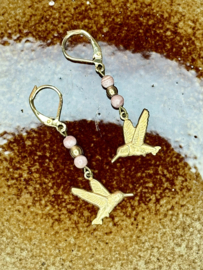 Hummingbirds Oorbellen - Brass