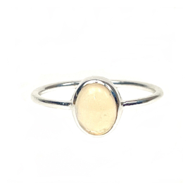 Oval Citrine Ring Sterling Silver
