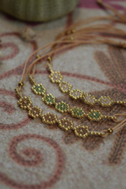 Beaded Flowers Bracelet / Sunset Breeze