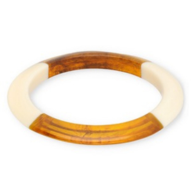 Bangle Transparant Amber Bruin - Resin