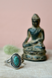 Boho Mojave Turkoois Ring - Sterling Zilver