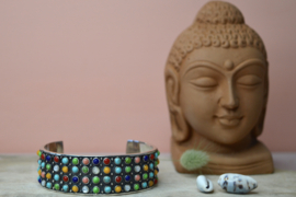 Multi Stone Bangle - Sterling Zilver