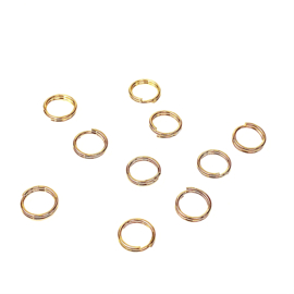 Splitringen 5 mm RVS Goud (10x)