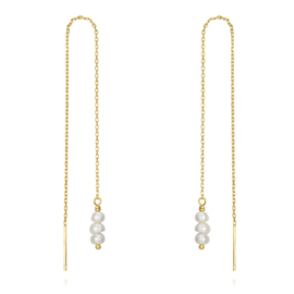 Pearl  Gold Vermeil Earchains