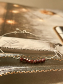 Garnet Sterling Silver Bracelet / Armband