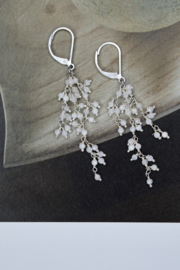 Cascade Maansteen Oorbellen - Silver Plated