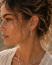 Opal Sun Piercing - Sterling Silver