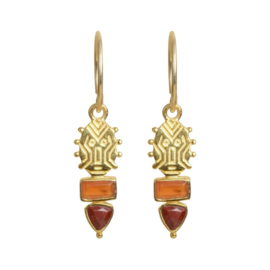 Komi Red Agate Gold Vermeil Earrings / Muja Juma