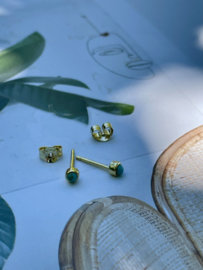 Turquoise Gold Vermeil Studs