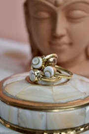 Shiva Eye Shell Ring - Brass
