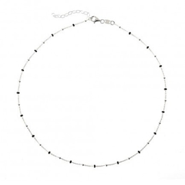 Black Onyx Necklace Sterling Silver  