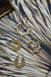 Dotted Boho Hoops Brass