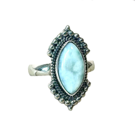 Stardust Larimar Ring Sterling Silver 18.25