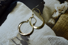 Boho Hoop Earrings Brass
