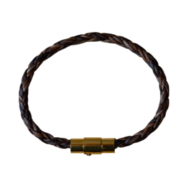Kaveri Braid Leather Bracelet Vintage Dark Brown