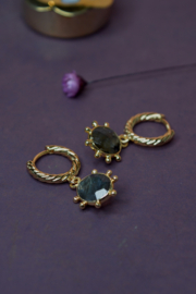 Soleya Labradoriet Oorbellen - Gold Plated