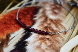 Garnet Sterling Silver Bracelet / Armband