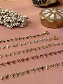 Labradorite Beads Gold Plated Bracelet / Armband