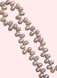 Zoetwater Parel Kralen 8 x 11 mm - Roze (per streng)