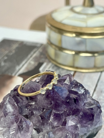Moonstone 5-Stone Ring Gold Vermeil