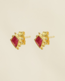 Guarani Ruby Gold Vermeil Earstuds / Muja Juma