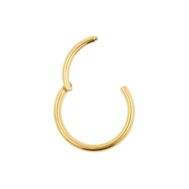 Dubbele Click Ring Piercing - Titanium Goud