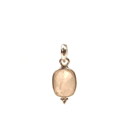 Rose Quartz Small Dots Sterling Silver Pendant