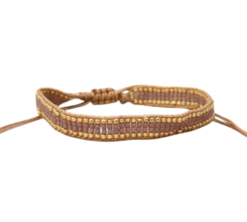 Beaded Bracelet Lilac Wine