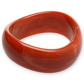 Bangle Roest Rood / Wit - Resin