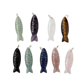 Edelsteen Vis Hanger
