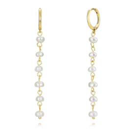 Pearl  Gold Vermeil Hoops