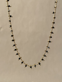 Onyx Beads Gold Plated Necklace