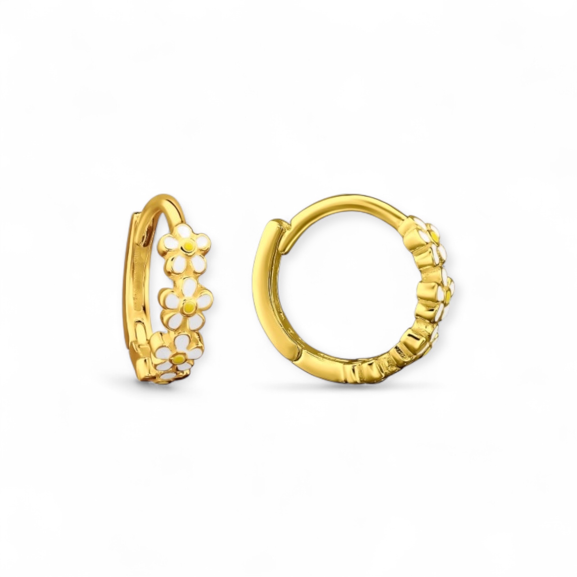 Daisy Hoops Gold Vermeil