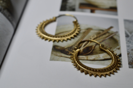 Dotted Boho Hoops Brass