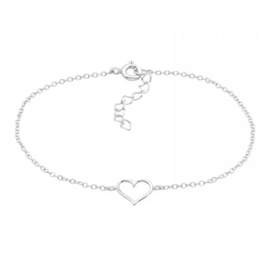 Open Heart Sterling Silver Bracelet