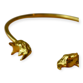 Rhino Bangle Brass
