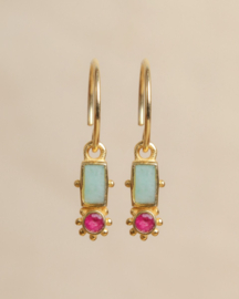 Guarani Amazonite Gold Vermeil Earrings / Muja Juma